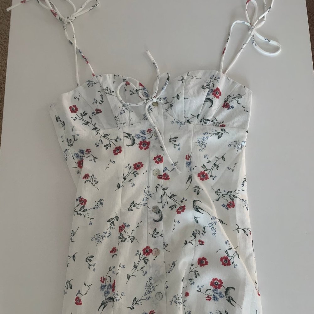 Princess Polly Flower Mini Tie Dress